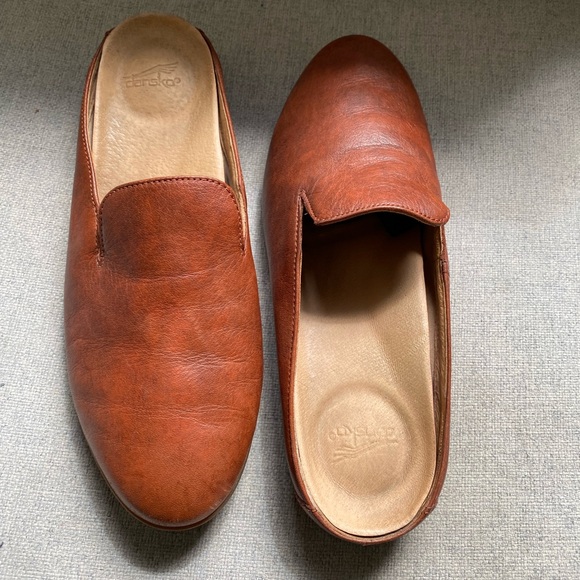 Dansko Tan Leather Slip-On Mules The Modern,Chic Lexie 38 - Picture 1 of 11